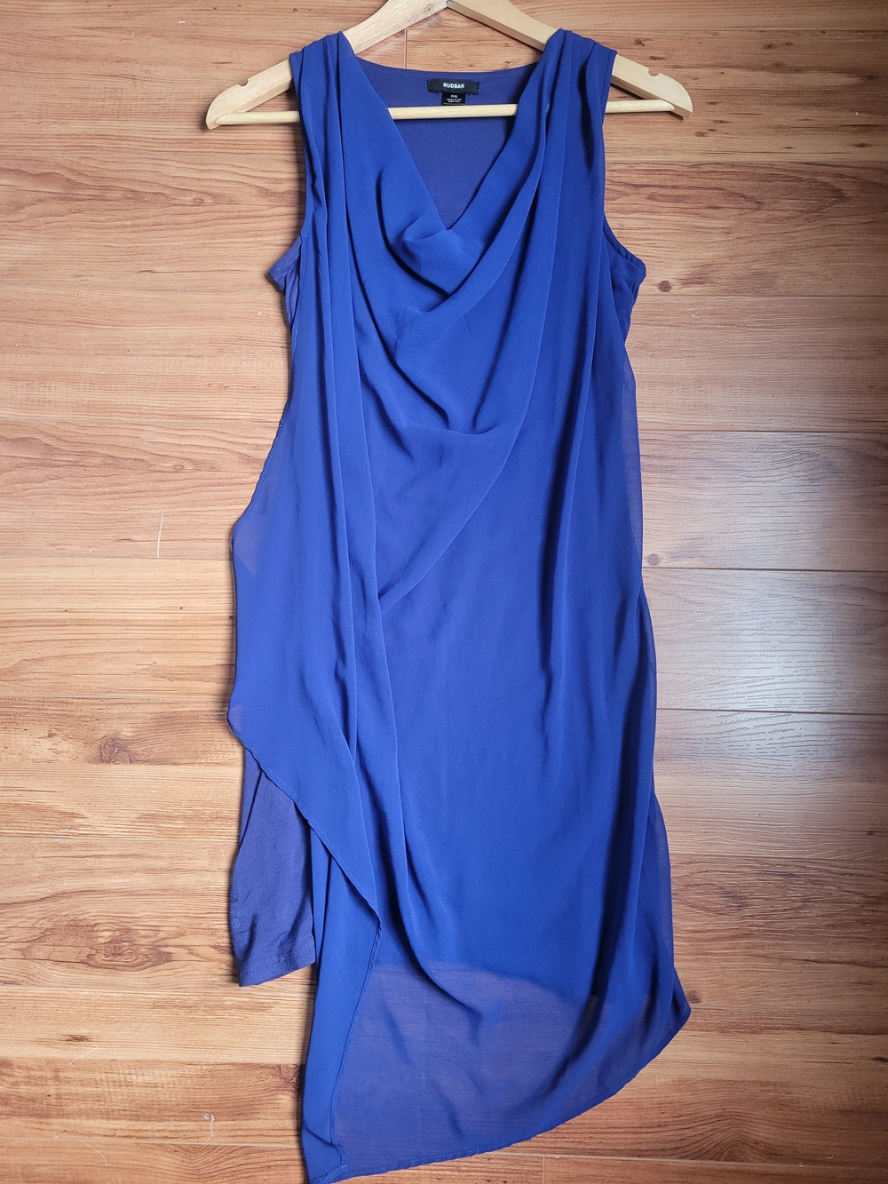 RUDSAK V-Neck Sleeveless Dress in Cobalt Purple